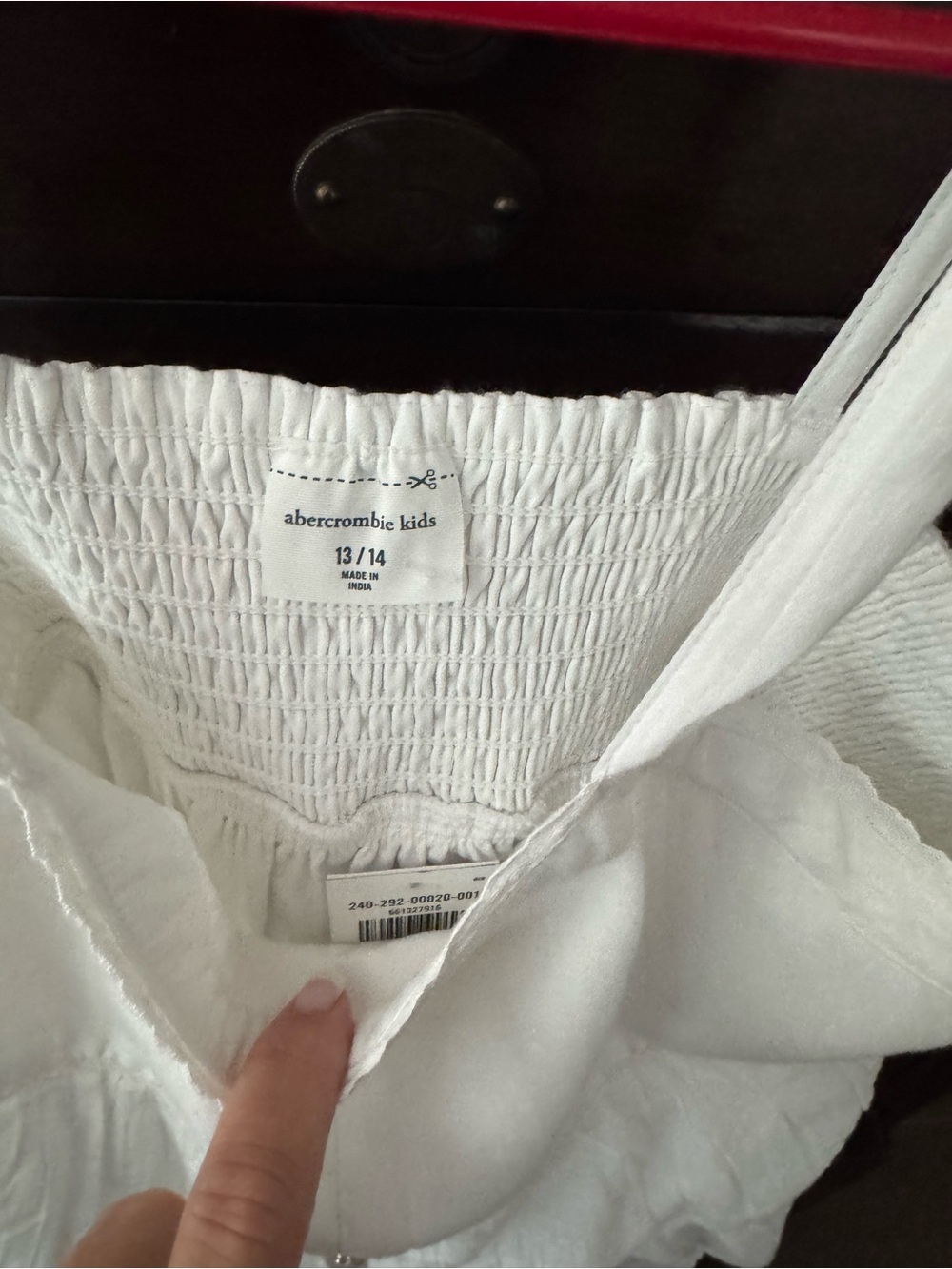 abercrombie kids White Smocked Sundress with Adjustable Straps